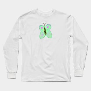 Green butterfly art Long Sleeve T-Shirt